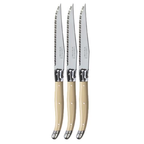 VERDIER REFILL STEAK KNIFE IVORY (3)