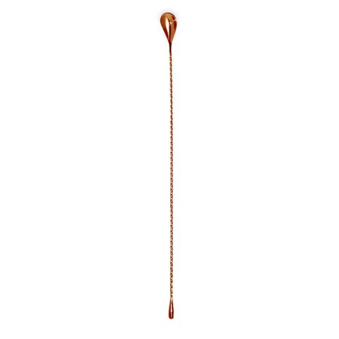 COCKTAIL DROPLET MIXING SPOON 50CM COPPER
