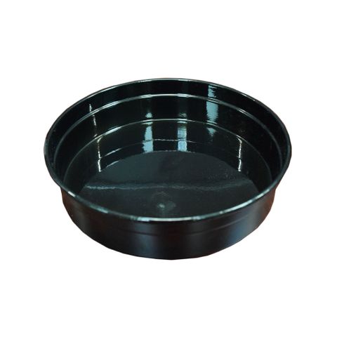 ROUND BAR TRAY BLACK ALUMINIUM 330X50MM