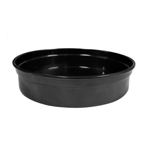 ROUND BAR TRAY BLACK ALUMINIUM 240X50MM