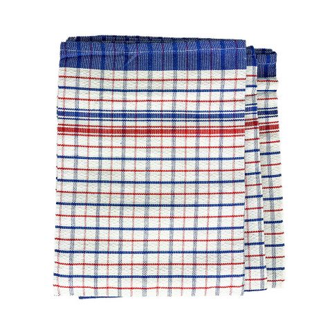 TEATOWEL BLUE/RED FAST DRYING COMMERCIAL