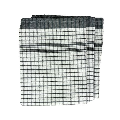 TEATOWEL BLACK/GREY FAST DRY COMMERCIAL