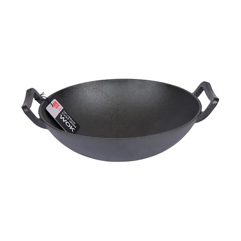 SCHOOL OF WOK BY DEXAM 12IN/30CM CAST IRON WOK