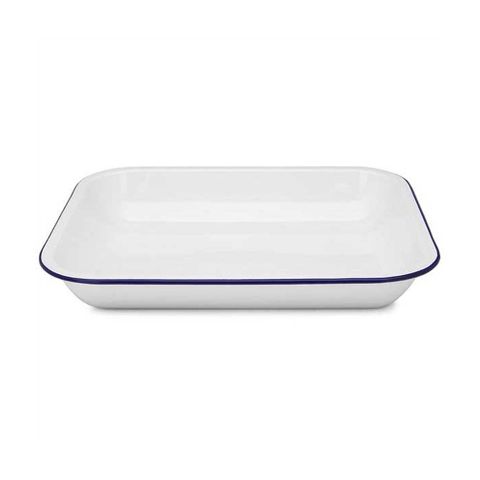 FALCON BAKE PAN ENAMELWARE WHITE 34CM