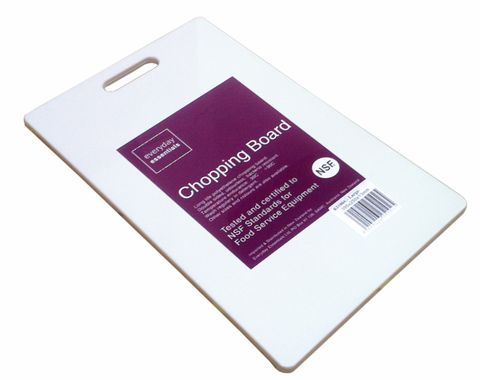 CHOPPING BOARD MED WHITE 365X220X13