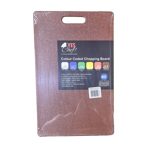 CHOPPING BOARD LGE BROWN 395X250X13