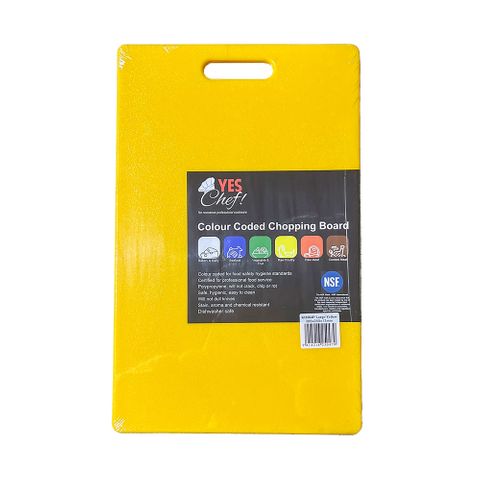 CHOPPING BOARD LGE YELLOW 395X250X13