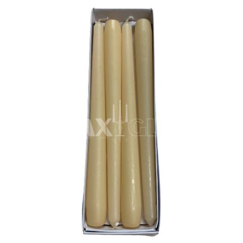 250MM UNWRAPPED TAPER - CREAM (12PK)