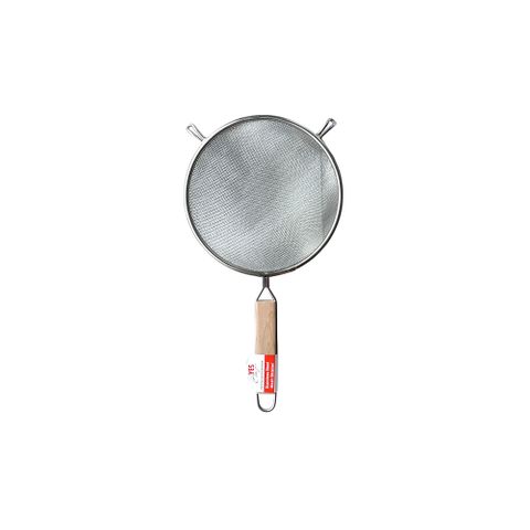 STRAINER SIEVE DOUBLE WOODEN HANDLE 20CM S.S