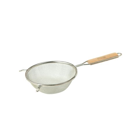 STRAINER SIEVE DOUBLE WOODEN HANDLE 20CM S.S