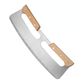 PIZZA ROCKER CUTTER WITH WOOD HANDLE 33CM