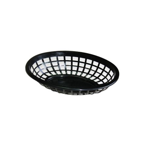 OVAL BASKET BLACK 23CM X 15CM