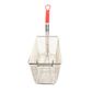 RECTANGLE FRYER BASKET 335X165X150MM RED HANDLE