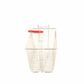 RECTANGLE FRYER BASKET 335X165X150MM RED HANDLE