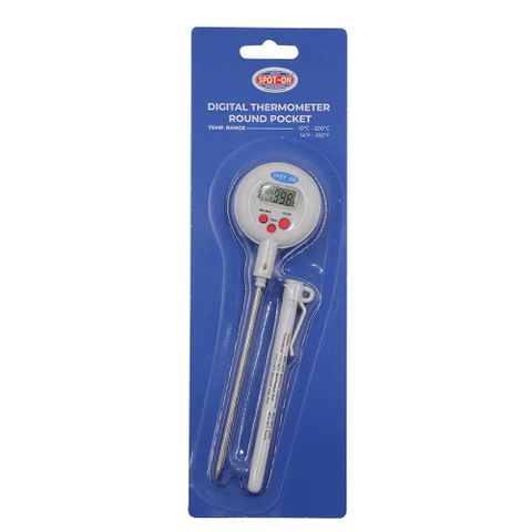 DIGITAL ROUND LOLLIPOP POCKET THERMOMETER -10C&deg; TO 200C&deg;