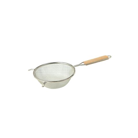 STRAINER SIEVE FINE WOODEN HANDLE 12CM S.S