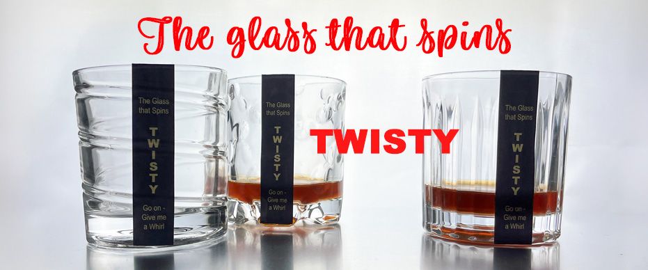 Twisty the glass that spins, available from Uncle Zito's New Zealand