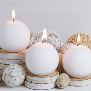 Unwrapped Ball Candles