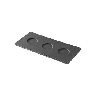 Revol Basalt Tray With 3 Wells - 250x120