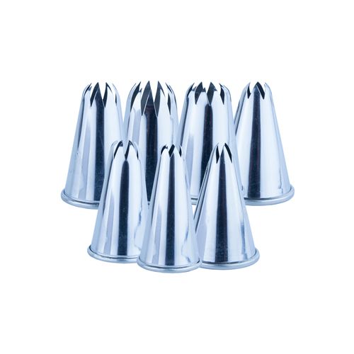Decorating Tube Set 7pc Closed Star S/S