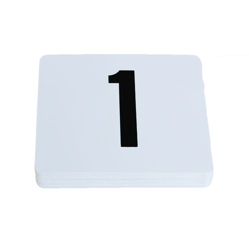 Table Number Set 1-25 White