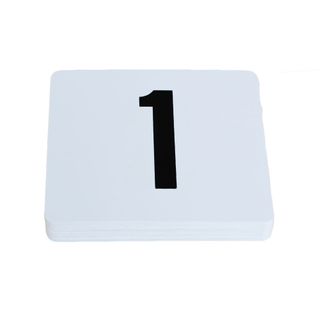 Table Number Set 1-25 White