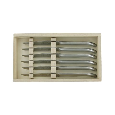 Laguiole Design Knives Set 6 Satin