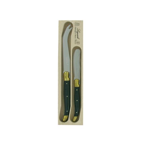 Laguiole Cheese Knife/spreader 2pc Brass