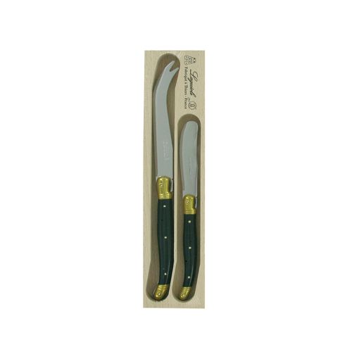 Laguiole Cheese Knife/spreader 2pc Brass
