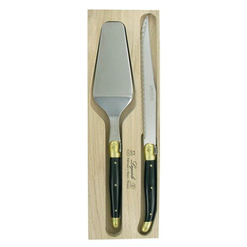 Laguiole Cake Slice Server Set Brass