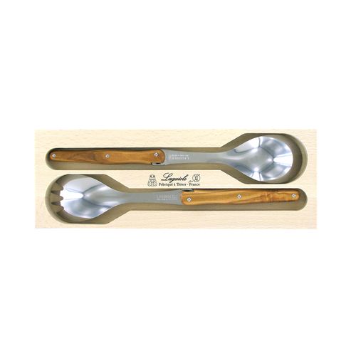 Laguiole Salad Set Olive Wood