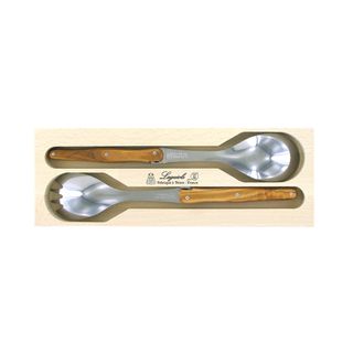 Laguiole Salad Set Olive Wood