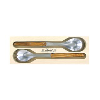 Laguiole Salad Set Olive Wood