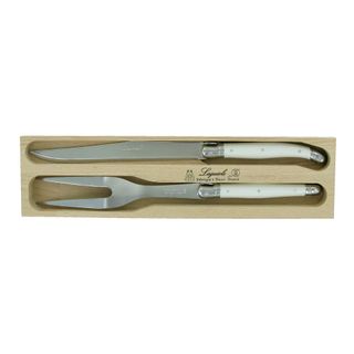 Laguiole Carving Set White