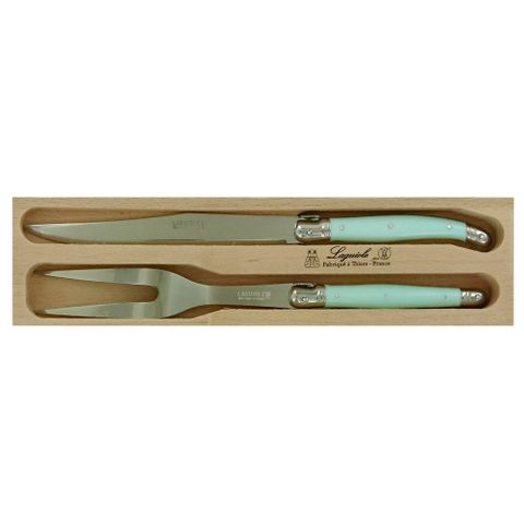 Laguiole Carving Set Pale Green