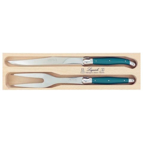 Laguiole Carving Set Teal