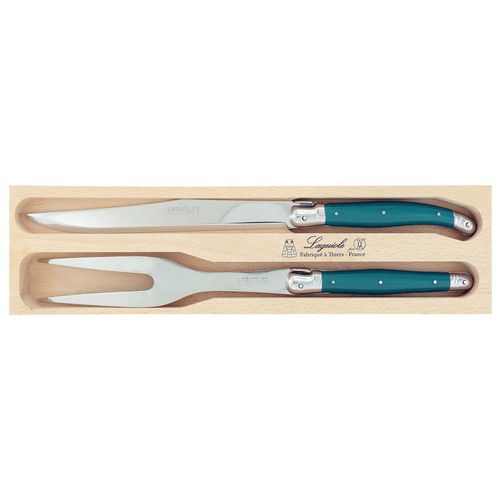 Laguiole Carving Set Teal