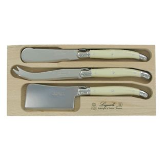 VERDIER 3 PC CHEESE SET WITH SPREADER IVORY