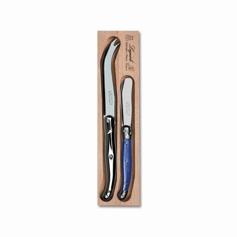 Laguiole Cheese Knife/spreader 2pc Blue