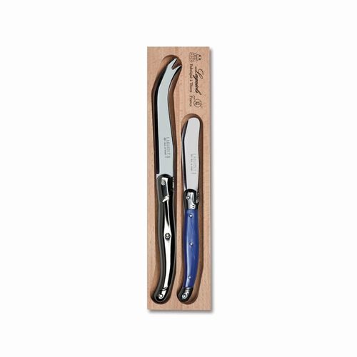 Laguiole Cheese Knife/spreader 2pc Blue