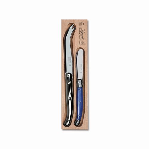 Laguiole Cheese Knife/spreader 2pc Blue