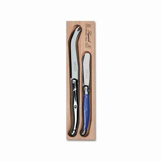 Laguiole Cheese Knife/spreader 2pc Blue