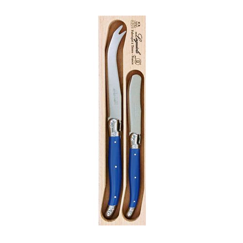 Laguiole Cheese Knife/spreader 2pc Navy