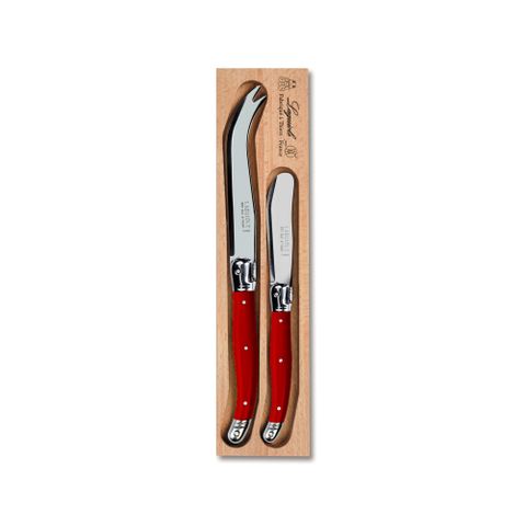 Verdier Cheese Knife/spreader 2pc Br Red