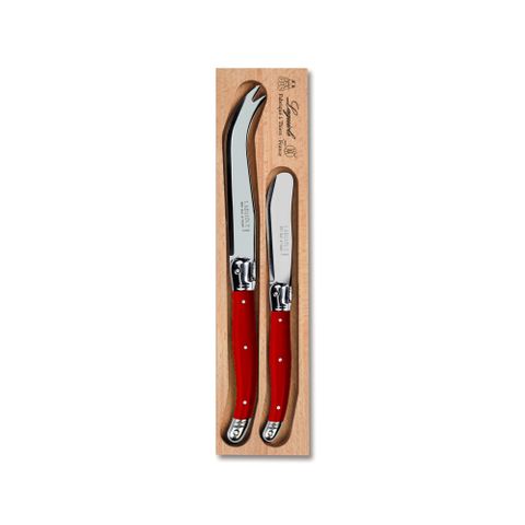 Laguiole Cheese Knife/spreader 2pc Br Re