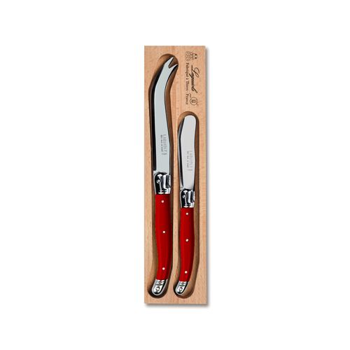 Laguiole Cheese Knife/spreader 2pc Br Re