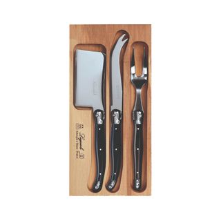 Laguiole Cheese Set Black 3pc