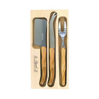 Laguiole Cheese Set Olive Wood 3 Piece