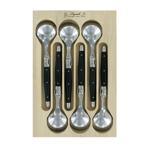 Laguiole Soup Spoon Black 6pc Set