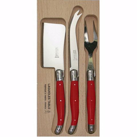 Verdier Cheese Set Bright Red 3pc